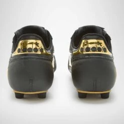 Diadora Men's Brasil #9 Italy LT+MDPU Soccer Shoe - Black/Gold -Sneakers Shop 101.178784 C0893 20 HR