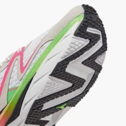 Diadora Women's Atomo V7000 Running Shoe - White/Green Fluo/Pink Fluo -Sneakers Shop 101.179068 D0250 30 HR