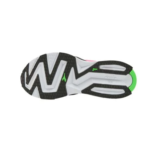 Diadora Women's Atomo V7000 Running Shoe - White/Green Fluo/Pink Fluo - Image 5
