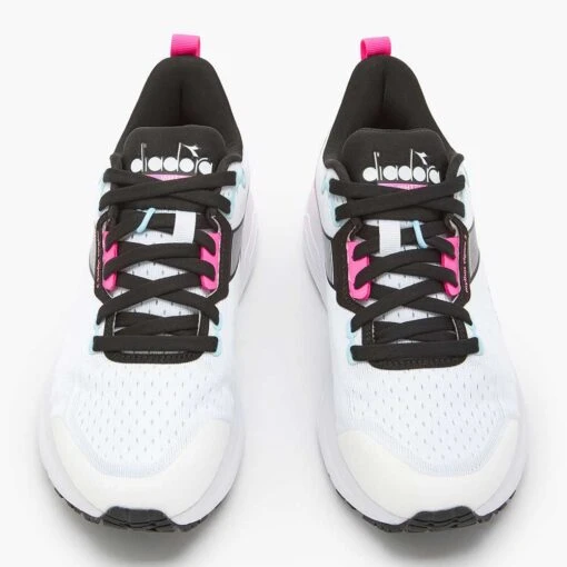 Diadora Women's Vigore 2 Running Shoe - White/Pink Fluo/Black - Regular (B) - Image 4
