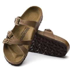 Birkenstock Women's Franca Cork Tobacco Brown Oiled Leather- Regular/Wide -Sneakers Shop 1015930 sole