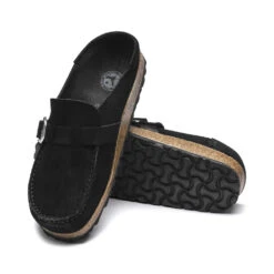 Birkenstock Women's Buckley Suede - Black- Medium/Narrow -Sneakers Shop 1017826 sole 1