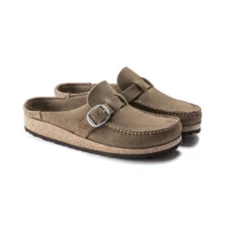 Birkenstock Women's Buckley Suede - Grey Taupe- Medium/Narrow -Sneakers Shop 1019490 pair 1