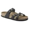 Birkenstock Women's Franca Oiled Leather Sandals- Black- Regular/Wide -Sneakers Shop 1021203