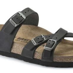 Birkenstock Women's Franca Oiled Leather Sandals- Black- Regular/Wide -Sneakers Shop 1021203 detail 1
