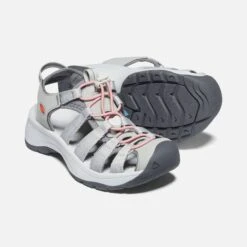 Keen Women's Astoria West Sandal - Grey/Coral- Regular (B) -Sneakers Shop 1023589 PPS PDP 1