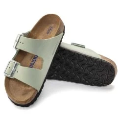 Birkenstock Women's Arizona Nubuck - Matcha- Medium/Narrow -Sneakers Shop 1024116 sole