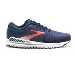 BROOKS Men's Beast 20 Running Shoe - Peacoat/Midnight/Red - Wide (2E)