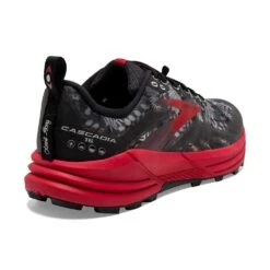 BROOKS Men's Cascadia 16 Trail Running Shoe - Black/Grey/Red - Regular (D) -Sneakers Shop 110376 008 H Cascadia 16