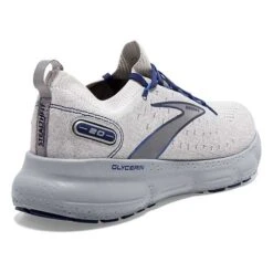 BROOKS Men's Glycerin StealthFit 20 Running Shoe - Oyster/Alloy/Blue Depths - Regular (D) -Sneakers Shop 110384 081 H Glycerin StealthFit 20