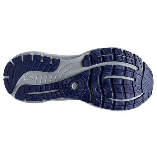 BROOKS Men's Glycerin StealthFit GTS 20 Running Shoe- Oyster/Alloy/Blue Depths- Regular (D) - Image 6