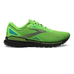 BROOKS Men's Adrenaline GTS 23 Running Shoe - Green Gecko/Grey/Atomic Blue- Regular (D)