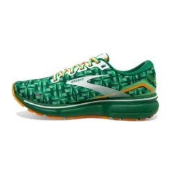 BROOKS Men's Ghost 15 Run Lucky Running Shoe- Green/White/Orange- Regular (D) -Sneakers Shop 110393 371 M Ghost 15