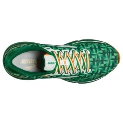 BROOKS Men's Ghost 15 Run Lucky Running Shoe- Green/White/Orange- Regular (D) -Sneakers Shop 110393 371 O Ghost 15