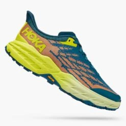 Hoka Men's Speedgoat 5 Trail Shoes - Blue Coral/Evening Primrose - Regular (D)