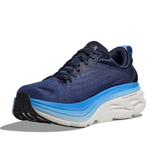 Hoka Men's Bondi 8 Running Shoe - Outer Space/All Aboard - Wide (2E) - Image 4