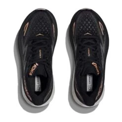 Hoka Women's Clifton 9 Running Shoe - Black/Rose Gold - Wide (D) -Sneakers Shop 1127896 BRGL 2