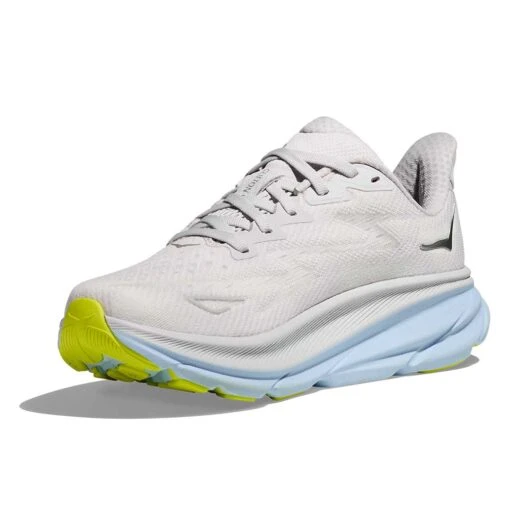 Hoka Women's Clifton 9 Running Shoe - Nimbus Cloud/Ice Water -Wide (D) - Image 3