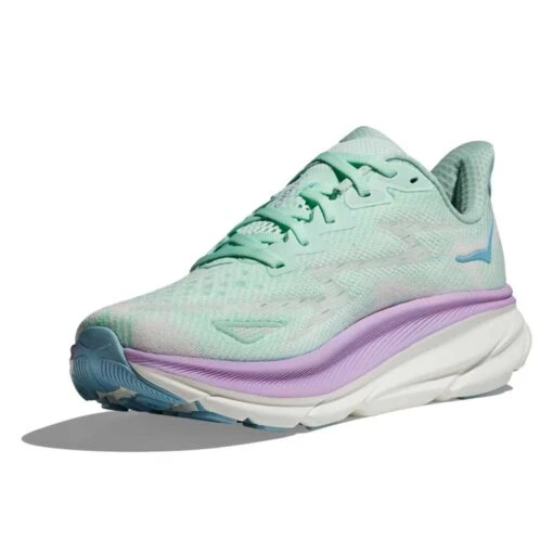 Hoka Women's Clifton 9 Running Shoe - Sunlit Ocean/Lilac Mist - Regular (B) - Image 2