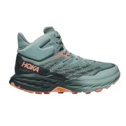 Hoka Women's Speedgoat 5 Mid GTX Trail Running Shoe - Agave/Spruce - Regular (B)