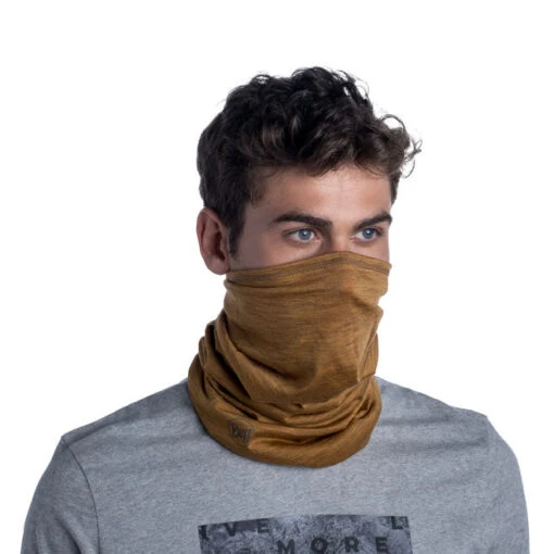 Buff Merino Lightweight Multifunctional Neckwear - Mustard - Image 4