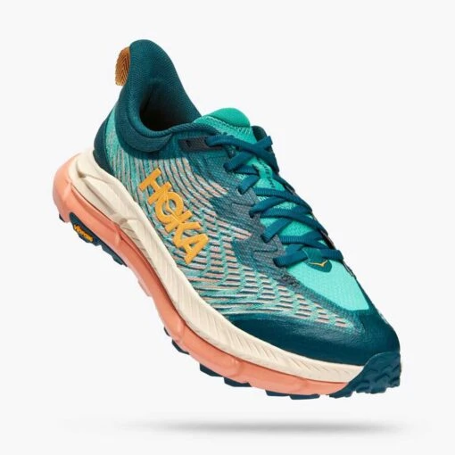 Hoka Women's Mafate Speed 4 Trail Shoe - DeepTeal/Water Garden - Regular (B) - Image 2