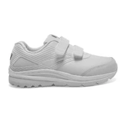 BROOKS Women's Addiction Walker V-Strap 2 Walking Shoe - White/White- Extra Wide (EE)