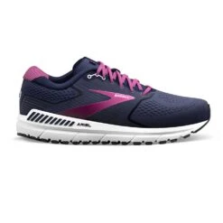 BROOKS Women's Ariel 20 Running Shoe- Peacoat/Vivid Viola/White - Wide (D)