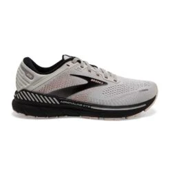 BROOKS Women's Adrenaline GTS 22 Running Shoe- Grey/Rose/Tawny Port- Regular (B)