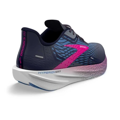 BROOKS Women's Hyperion Max Running Shoe - Peacoat/Marina Blue/Pink Glo - Regular (B) - Image 3