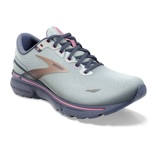 BROOKS Women's Ghost 15 Running Shoe - Spa Blue/Neo Pink/ Copper- Regular (B) - Image 2
