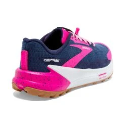 BROOKS Women's Catamount 2 Trail Running Shoe- Peacoat/Pink/Biscuit- Regular (B) -Sneakers Shop 120388 425 H Catamount 2