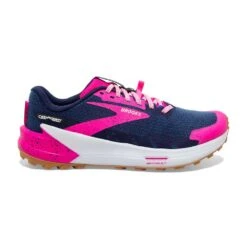 BROOKS Women's Catamount 2 Trail Running Shoe- Peacoat/Pink/Biscuit- Regular (B)
