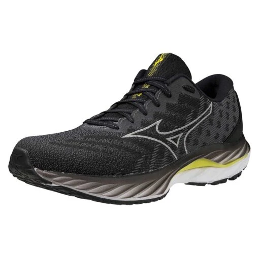 Mizuno Men's Wave Inspire 19 SSW Running Shoe- Black/Nimbus Cloud- Regular (D) - Image 2