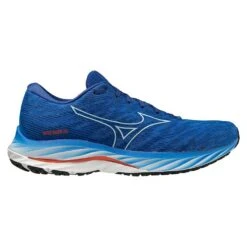 Mizuno Men's Wave Rider 26 Running Shoe- Super Sonic/IceWater- Regular (D)