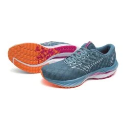 Mizuno Women's Wave Inspire 19 Running Shoe- Provincial Blue/White- Regular (B) -Sneakers Shop 411398 5B00 99