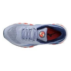 Mizuno Women's Wave Sky 7 Running Shoe - Blue Heron/Silver - Regular (B) -Sneakers Shop 411413 6Q73 04