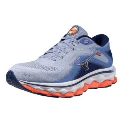 Mizuno Women's Wave Sky 7 Running Shoe - Blue Heron/Silver - Regular (B) -Sneakers Shop 411413 6Q73 07