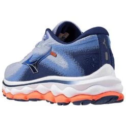 Mizuno Women's Wave Sky 7 Running Shoe - Blue Heron/Silver - Regular (B) -Sneakers Shop 411413 6Q73 08