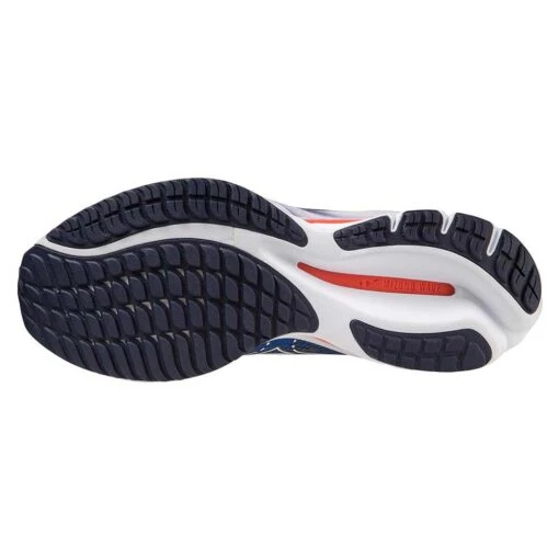 Mizuno Men's Wave Rider 27 Running Shoe - Surf The Web/White - Regular (D) - Image 6