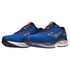 Mizuno Men's Wave Rider 27 Running Shoe - Surf The Web/White - Regular (D) -Sneakers Shop 411415 5E00 09