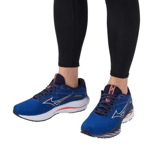 Mizuno Men's Wave Rider 27 Running Shoe - Surf The Web/White - Regular (D) - Image 10