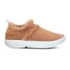 OOfos Women's OOcoozie Low Shoe Recovery Shoe - White/Chestnut -Sneakers Shop 5074WHTCHEST shot1