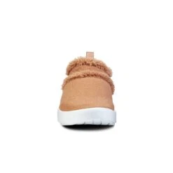 OOfos Women's OOcoozie Low Shoe Recovery Shoe - White/Chestnut -Sneakers Shop 5074WHTCHEST shot3