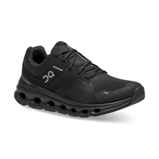On Running Women's Cloudrunner Waterproof Running Shoe - Black - Regular (B) - Image 2
