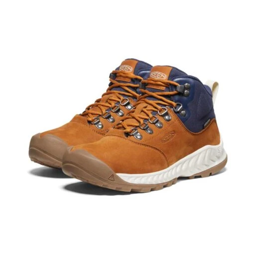 Women's Nxis Explorer Mid Waterproof Hiking Boot - Keen Maple/Birch- Regular (B) - Image 2