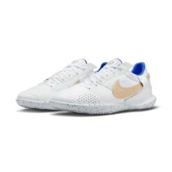 Unisex Nike Streetgato IC Soccer Shoes- White/Metallic Gold/Hyper Royal - Regular (D) -Sneakers Shop AURORA DC8466 174 PHCFH001 2000