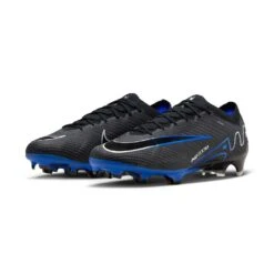 Nike Zoom Mercurial Vapor 15 Elite FG Soccer Cleat- Black/Chrome-Hyper Blue- Regular (D) -Sneakers Shop AURORA DJ4978 040 PHCFH001 2000
