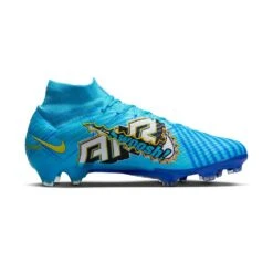 Men's Nike Zoom Mercurial Superfly 9 Elite KM FG Firm-Ground Soccer Cleats - Baltic Blue/White- Regular (D)