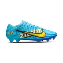 Men'sNike Zoom Mercurial Vapor 15 Elite KM FG Soccer Cleats - Baltic Blue/White- Regular (D)